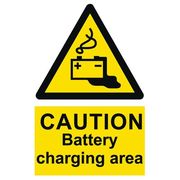 Caution Battery Charging Area